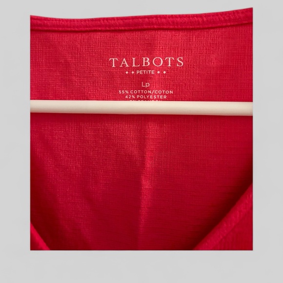 NWT Talbots Women's Hot Pink V-Neck Top - Picture 4 of 4